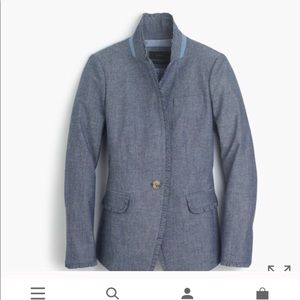 Jcrew regent blazer with ruffle trim size 6